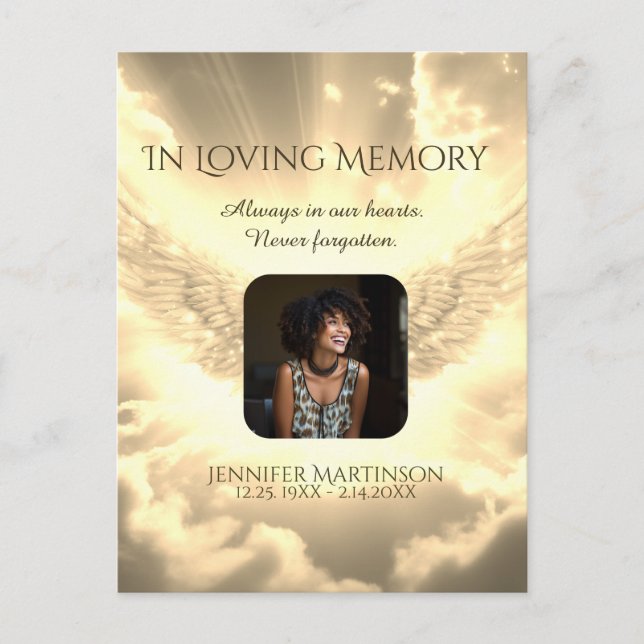 In Loving Memory Photo Card (Front)