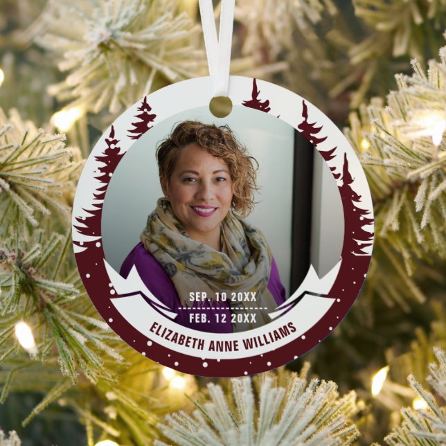 In Loving Memory Photo Christmas Metal Ornament (Insitu)