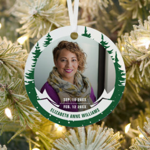 In Loving Memory Photo Christmas  Metal Ornament