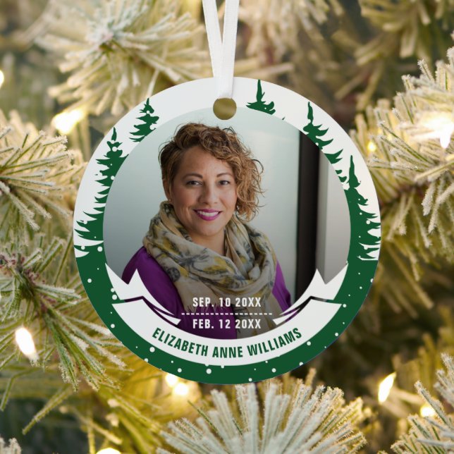 In Loving Memory Photo Christmas  Metal Ornament (Insitu)