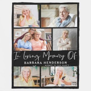In Loving Memory Photo Collage Fleece Blanket