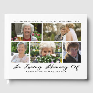 In Loving Memory Photo Collage Funeral Guest Book
