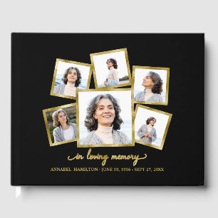 In Loving Memory Photo Collage Memorial or Funeral Guest Book