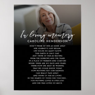 In Loving Memory Photo Custom Quote/Poem Print