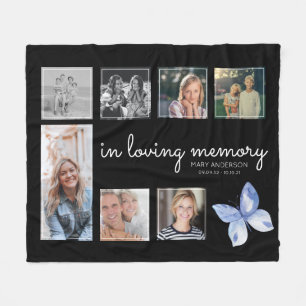 In Loving Memory Photo Family Memorial Fleece Blanket