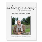 In Loving Memory Photo Funeral Memorial Board