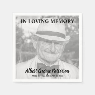 In Loving Memory Photo Funeral Napkin