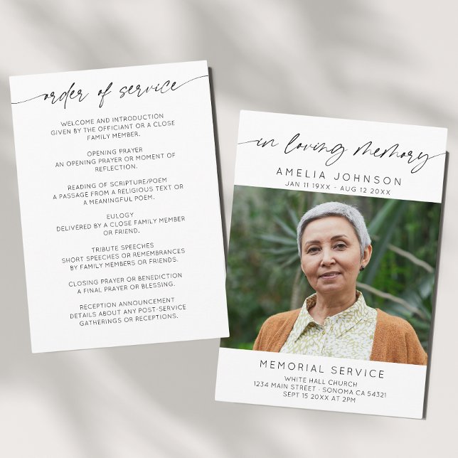 In Loving Memory Photo Funeral Order of Service Program (Creator Uploaded)