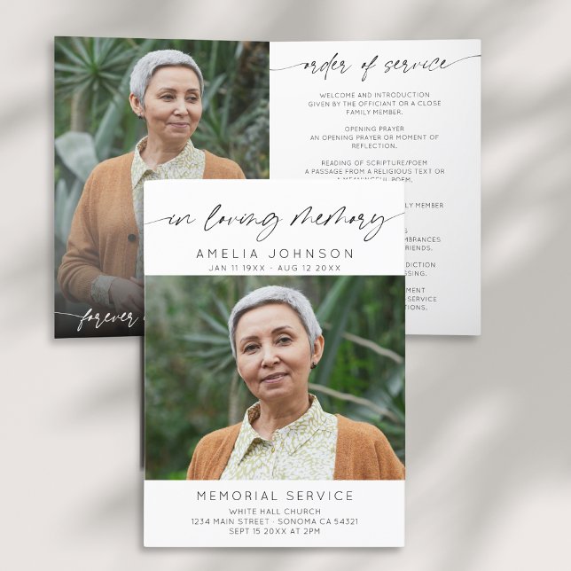 In Loving Memory Photo Funeral Order of Service Program (Creator Uploaded)