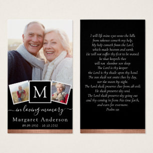 In Loving Memory Photo Funeral Prayer Card