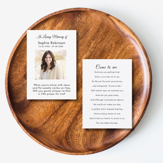 In Loving Memory Photo Funeral Prayer Card (Creator Uploaded)