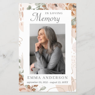 In Loving Memory   Photo Funeral Prayer Flyer