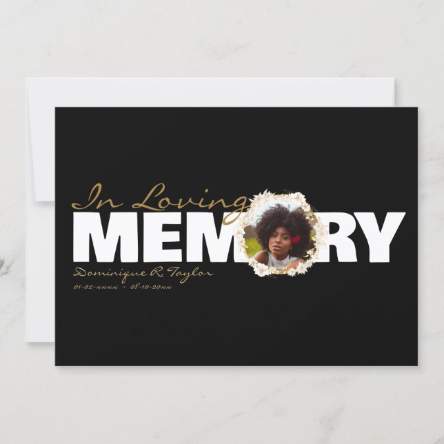 In Loving Memory Photo Funeral Program (Front)