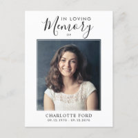In Loving Memory Photo Funeral Service Memorial