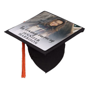 In loving memory photo graduation cap topper