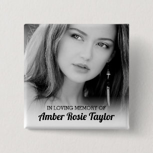 In Loving Memory   Photo Keepsake 2 Inch Square Button