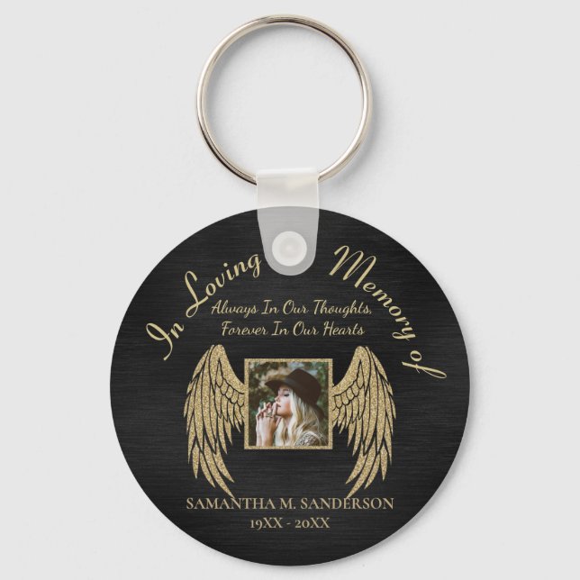 In Loving Memory Photo Keepsake Keychain (Front)
