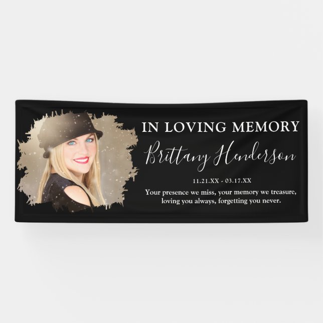 In Loving Memory | Photo Memorial Banner (Horizontal)