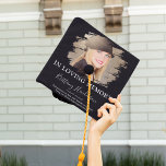 In Loving Memory | Photo Memorial Graduation Cap Topper<br><div class="desc">Create your own funeral memorial graduation cap topper, featuring a photo of your loved one, the beautiful saying "In loving memory", their name, dates and a personal message. Perfect tribute to loved ones who you have lost. The text style, size and colour can be changed by clicking on the customize...</div>