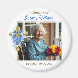In Loving Memory   Photo Memorial Magnet
