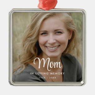 In Loving Memory Photo Memorial Metal Ornament