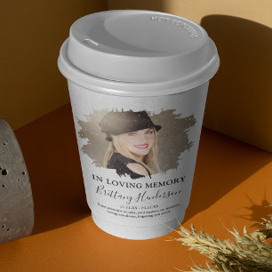 In Loving Memory   Photo Memorial Paper Cups