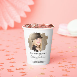 In Loving Memory   Photo Memorial Paper Cups