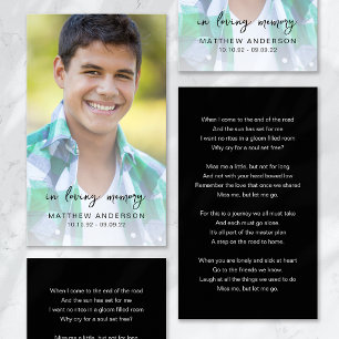 In Loving Memory Photo Memorial Poem Card