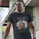 In Loving Memory | Photo Memorial T-Shirt<br><div class="desc">Create your own funeral memorial t-shirt featuring a photo of your loved one, the beautiful saying "In loving memory", their name, dates and a personal message. Perfect tribute for funerals, vigils and memorial services. The text style, size and colour can be changed by clicking on the customize further link after...</div>