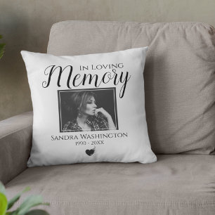 In Loving Memory Photo Memorial Throw Pillow