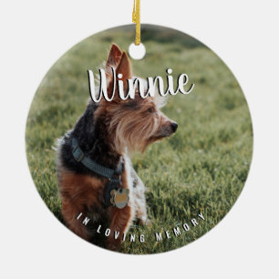 In Loving Memory Photo Pet Keepsake Memory Ceramic Ornament