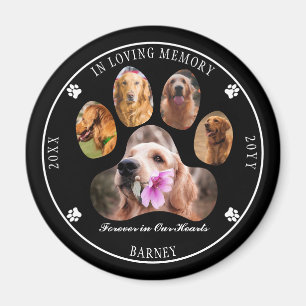 In Loving Memory Photo Pet Memorial - Black Magnet