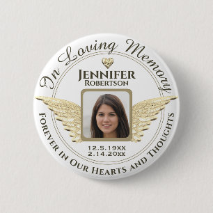 In Loving Memory Photo Remembrance 2 Inch Round Button