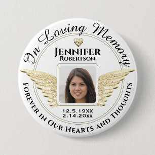 In Loving Memory Photo Remembrance 3 Inch Round Button