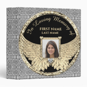 In Loving Memory Photo Silver and Gold  Binder