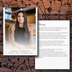 In Loving Memory Photo Simple Obituary Funeral