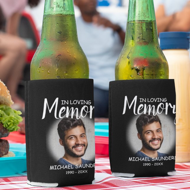In Loving Memory Photo Tribute Can Cooler (Creator Uploaded)