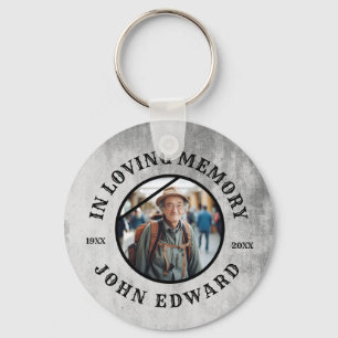 In Loving Memory Photo Tribute Design Keychain