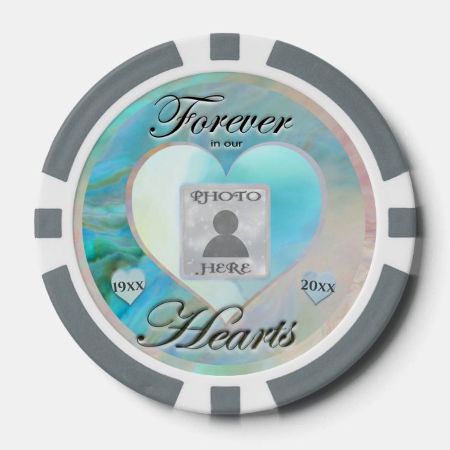 In Loving Memory Pocket Photo Remembrance Poker Chips (Front)