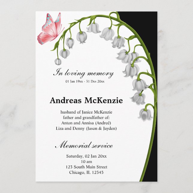 In loving memory program (Front)