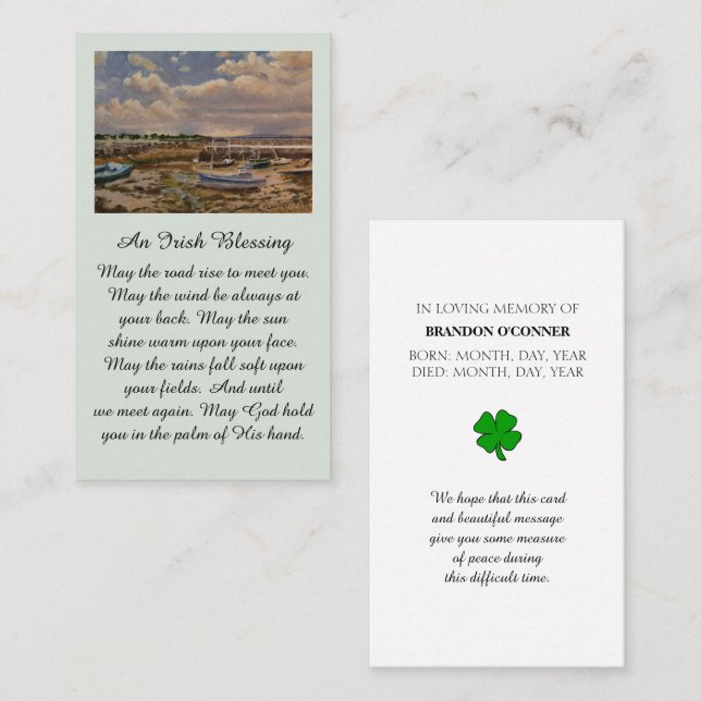 In Loving Memory Remembrance Card (Front/Back)