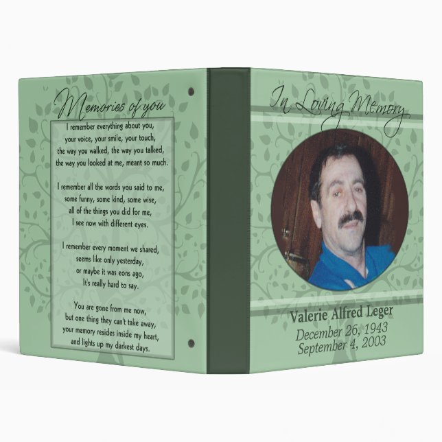 In Loving Memory / Remembrance Custom Binder (Background)