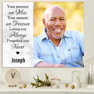 In Loving Memory Remembrance Memorial Photo Poster
