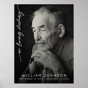 In Loving Memory Remembrance Photo Funeral  Poster