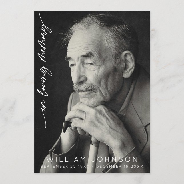 In Loving Memory Remembrance Photo Funeral Program (Front)