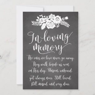 In Loving Memory Remembrance Wedding Ceremony Sign