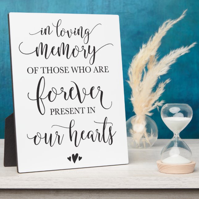 In Loving Memory Remembrance Wedding Ceremony Sign Plaque (Side)