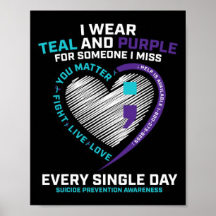 In Loving Memory Semi Colon Suicide Prevention Awa Poster