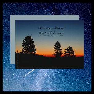 In Loving Memory Service Invitation Sierra Sunrise