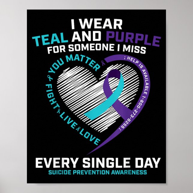 In Loving Memory Shirts Suicide Prevention Awarene Poster (Front)
